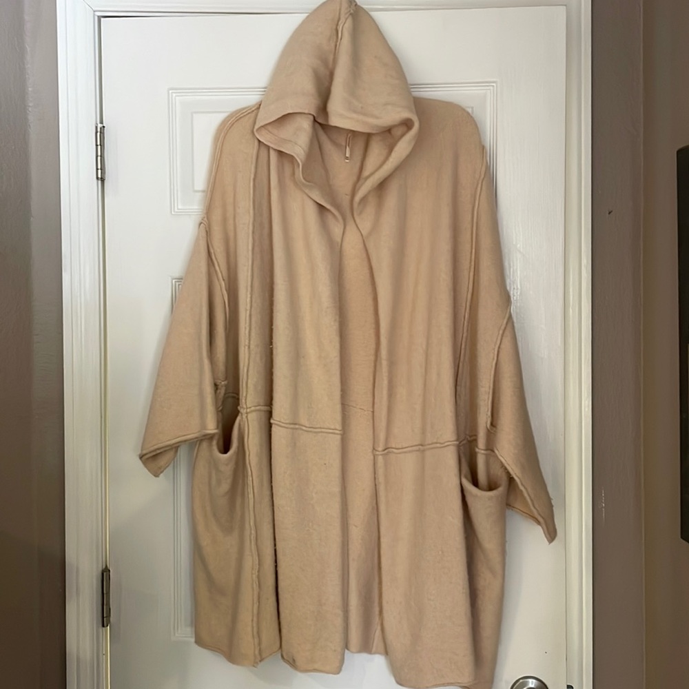 Free People oversized cardigan with hood